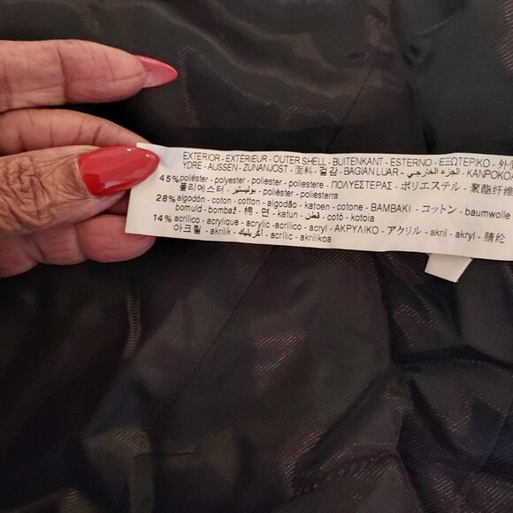 Zara Black & White Houndstooth Double Breasted Blazer Size XL NWOT - Picture 9 of 14